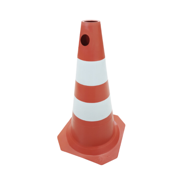 Cone Laranja/Branco 50cm - PVC