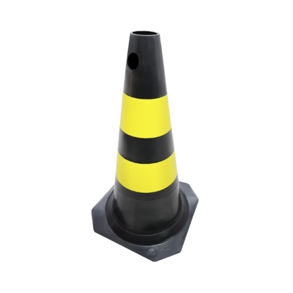 Cone Preto/Amarelo 50cm – PVC