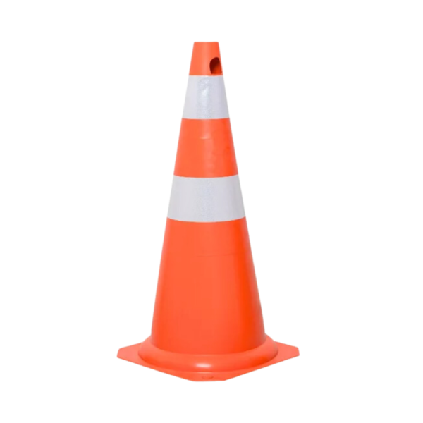 Cone Sinalização Flexível Refletivo Laranja e Branco 75cm - 1118